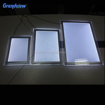 China Use TEST-A0 A1 A2 A3 A4 lead crystal outdoor super bright light box frame for sale