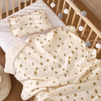 China Portable Hot Selling Gauze Spring Cotton Baby Blanket and Summer Comforter Baby Blanket Newborn Baby Wrap Covering for sale