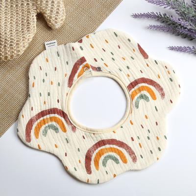 China Custom Made High Quality BPA Free Six Layer Baby Bibs Cotton Thin Summers 360 Degree Prevent Vomiting Milk Baby Bandana Bibs for sale