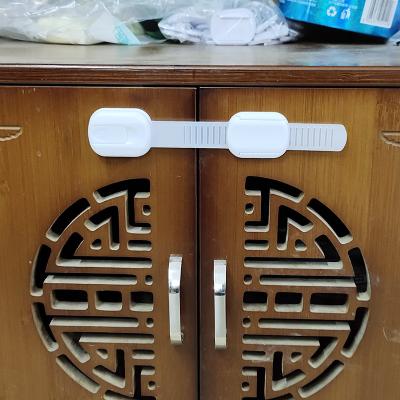 China Anti-open Child Protection Safety Baby Safety Drawer Handle Lock Baby Safety Cabinet Refrigerator Drawer Lock for sale