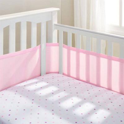 China Newborn baby breathable anti-collision comfortable convenient PORTABLE Mesh Crib Liner for baby for sale