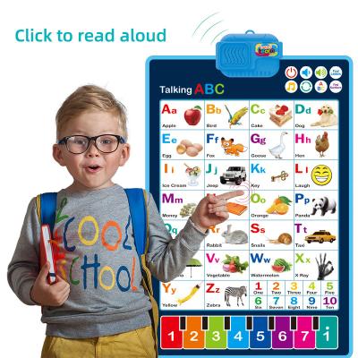 China Hot Selling Chinese and English Changing Baby Education Early Educational Study Alphabet Wall Chart Book Early Wall Audio Chart for sale