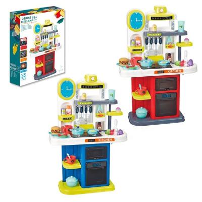 China Funny Happy Kitchen Sets Toys Simulation With Sound And Light Vegetable Pretend Play Throw Kitchen Set Cook Kids Educational Toys for sale