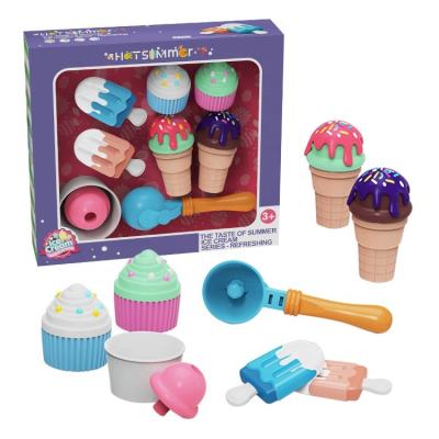 China Funny Happy Kitchen Sets Toys Educational House Dessert Maker Pretend Play Set Plastic Ice Cream Kids Toys for sale