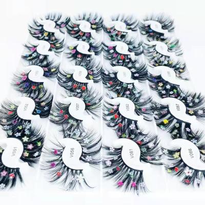 China Colorful 100% Star Best-selling Handmade Dramatic Holiday Party Use 6D 5D Mink Lashes for sale