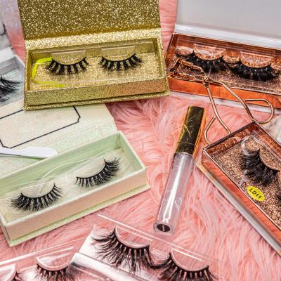 China 25-30 Times New Fashion Full Strip 16-21mm High Grade Single Silk False Mink Synthetic False Eyelashes for sale