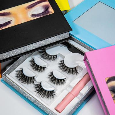 China 25-30 Times OEM Service Customized Strip Premium Bulk 16-21mm Professional Clear False Mink Eyelashes for sale