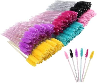 China Popular plastic multicolor coloful plastic multicolor extension eyelash extension comb wand mascara brush mascara strip lashes false eyelashes for sale