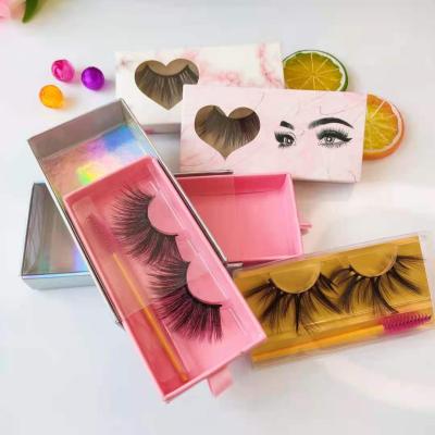 China Privat Label Suitc Seller Sensitive Natural Short Luxury 18mm 25mm 3d 6d Really Mink Tapered Siberian Eyelash With Customize Box for sale