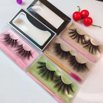 China Wholesale Delicate Factory privare label 3d 5d 6d 16mm 20mm 25mm full strip mink eyelashes 27mm with custom packaging box for sale