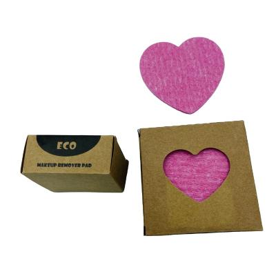 China Sustainable Natural Organic Cellulose Makeup Facial Cleansing Pad With Kraft Paper Box Soft Clean Sponges for sale