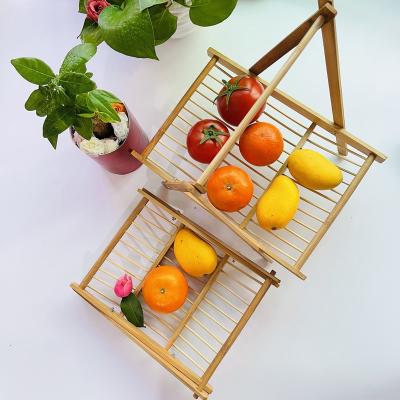 China Sustainable household used natural handmade moso bamboo fruit vegetable rack water draining rack tray for sale