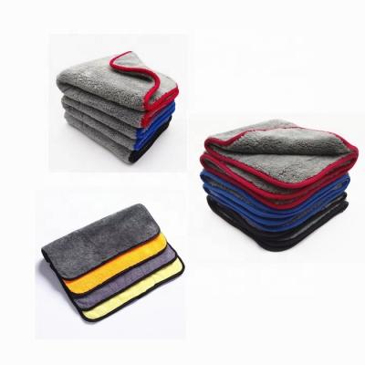 China High Absorbent Auto Care Fabric Microfiber Glass Car Detailing Quick Dry Cleaning Towel With Double Side for sale