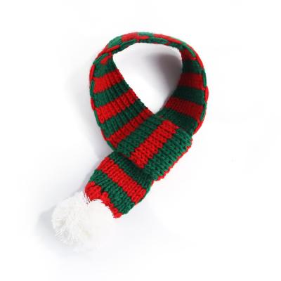 China Stocked High Quality Different Soft Christmas Party Size Kerchief Pet Knitted Scarf for sale