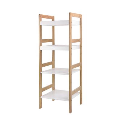 China Sustainable Home Furniture Bathroom Corner Shelves 4 Tier Beamed Storage Shelf for sale