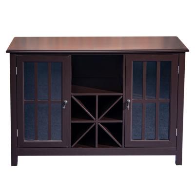 China Modern New Arrival Modern Brown Display Cabinet Living Room Table Drinks Bar for sale