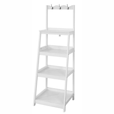 China White Panel Bathroom Storage Shelf Furniture Cabinet for sale