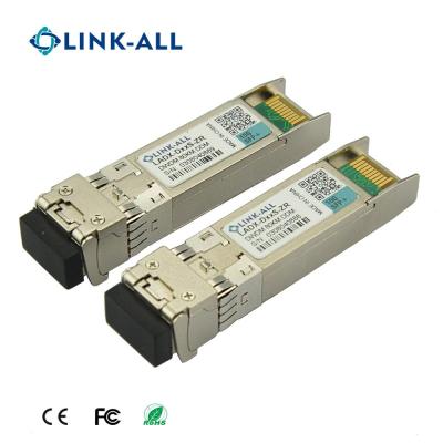 China FTTX Link-all DWDM EML Laser 10G 80km SFP+ DWDM Transceiver with DDM for sale