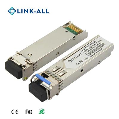 China Link-all 1.25 Gigabyte bidi 1310nm Tx 1490nm Rx 20km SFP module LAS24-T3149S-20 for sale