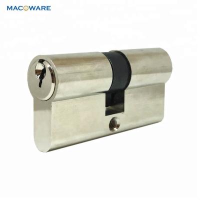 China Economic High Security Brass Chrome Plated Quality 60-120mm Europrofile Mortise Lock Door Cylinder for sale