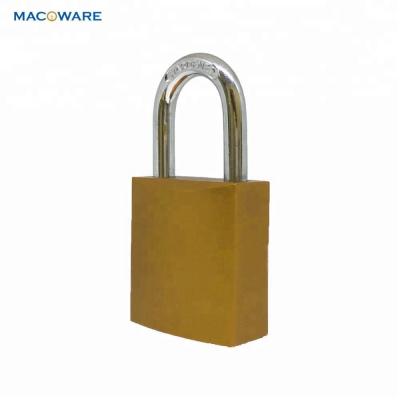 China OEM Security Gold Safety Lockout Lockout Insulated Non-Conductive Aluminum 38mm Padlock for sale