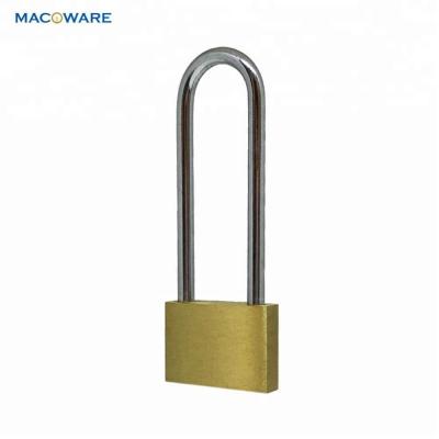 China Long Lightweight Cheap Light Shackle Brass Lock Padlock for sale