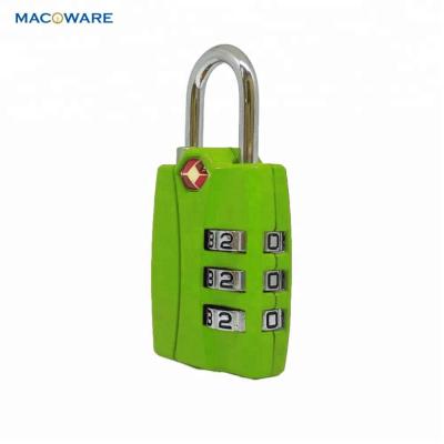 China Wholesale Customized Durable Material Travel TSA Green Luggage Combination Padlock for sale