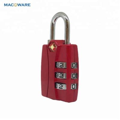 China Lightweight High Quality Adjustable Digit 4 Digit Travel Luggage TSA Lock Combination Padlock for sale