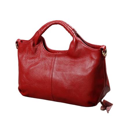 China Supersdream Genuine Leather Ladies Designer Bag Luxury Genuine Leather Tote Bags Tote Bags With Logo Printed Custom Large Capacity Leather Tote Bags for sale