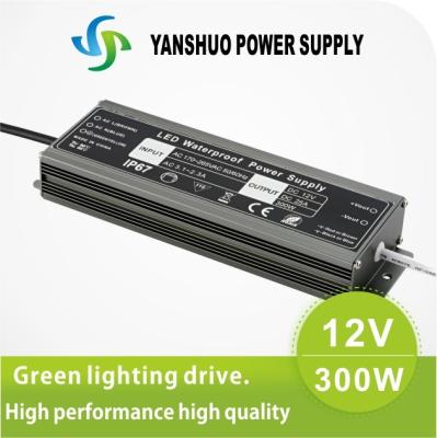 China CV waterproof 300W Ultra thin led driver outdoor DC12V / 24V 88% efficiency for sale