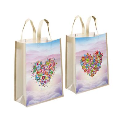 China Reusable DIY Diamond Painting Tote Bag Nonwoven Colorful Shopping Bag for sale