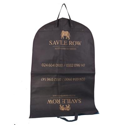 China Cotton Men's Nonwoven Storage Garment Bag Suit Clothes Black Customized Logo Dress Dust Bag Item Storage Zipper Packing for sale