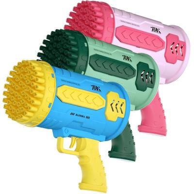 China Outdoor Game Game Summer All Kinds of Gatling Bubble Machine Automatic 64 Bazooka Bubble Machine 69 88 Hole Bazooka Bubble Gun for sale