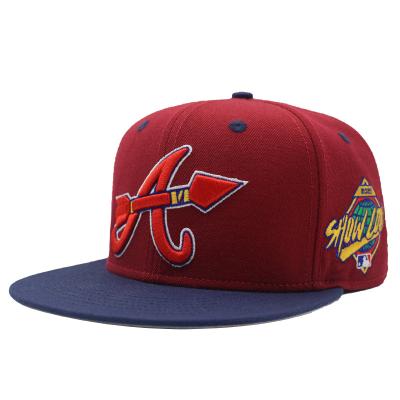 China Jiaka 6 Joint High Quality Panel 3D Embroidery High Quality Flat Brim Two Tone Basketball Customized Hats Caps for sale