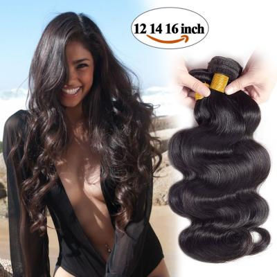 China 100% Body Wave Brazilian Hair Bundle Body Wave 3 Bundles 8A Unprocessed Virgin Hair Extensions Natural Color (12