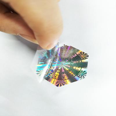 China Holographic Custom Die Cut Logo Print A Weather Used Anti-Tamper Hologram Sticker Label for sale