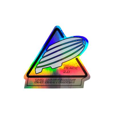 China Custom Laser Label Logo Printing Rainbow Effect Hologram Waterproof Anti-Counterfeiting Sticker for sale