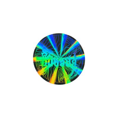 China Best Brand Holographic Selling Die Cut Logo Printing Holographic Round Label for sale