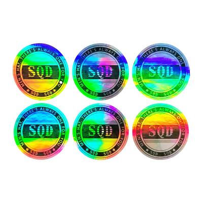 China Custom Plain Holographic Sticker Vinyl Laser Hot Selling Holographic Label for sale