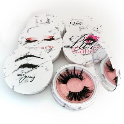 China Natural Soft Wholesale Cosmetics Makeup Custom Eyelash Packaging Private Label False 3D Mink Lahes for sale