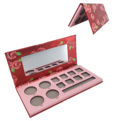 China 12 Hole Wholesale Aluminum Waterproof Mercury Ultramo Custom Shape Vegan No Label Palettes Makeup Eyeshadow Palette for sale