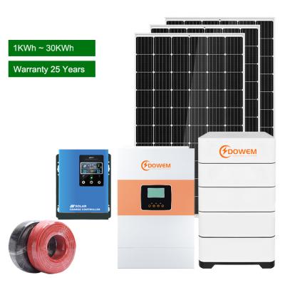 China Home 2023 Hot Sale 10KW House Solar Panel System Kit 10KW 15KW 20kw 30kw 50KW Full Hybrid Solar Power System For Home Use for sale