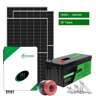 China Full set 10000w solar system 3KW 5KW 8KW 10KW 12KW home solar hybrid power system for home for sale