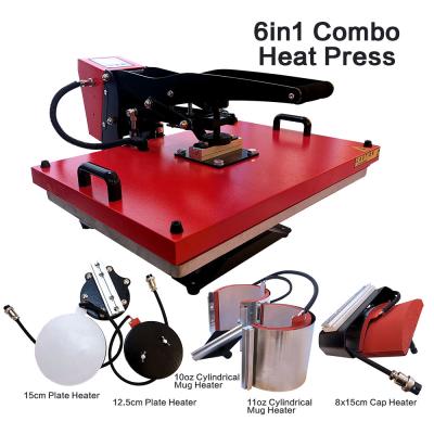 China Printing Shops 40*60cm Combo 6in1 Heat Press Printing Machine With Stable Quality for sale