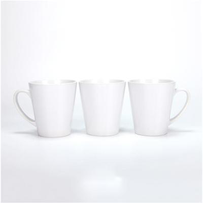 China Viable 12oz 17oz Small And Big Cone White Mug For Heat Press Machine Printing for sale