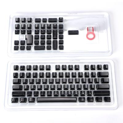 China Custom strong pbt doubleshot corrosion resistance pudding wholesale mechanical keyboard keycaps 84 keys set for sale