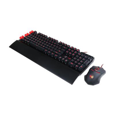 China Waterproof PC Computer USB Wired Led Backlit Rainbow Set Keyboard and Mouse Combo Gaming Keyboard Mouse Combo for sale