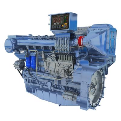 China Chinese Professional Boat Engine Manufacturer WP12C450-21 High Power Marine Diesel Engine Weifang Boat Diesel Engine for sale