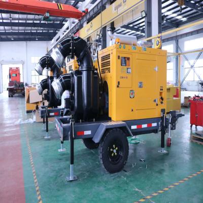 China Commercial Buildings Mobile Diesel Water Pump With 4 Inch To 32 Inch Trailer for sale