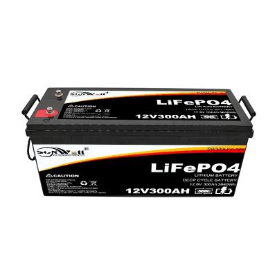 China 12V 300AH Deep Cycle Li Ion Battery For RV Motorhome Caravans 525*270*220 / 20.67*10.63*8.66 for sale